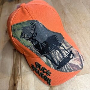 BUCK FEVER Hunter orange & camouflage CAP HAT | NWT